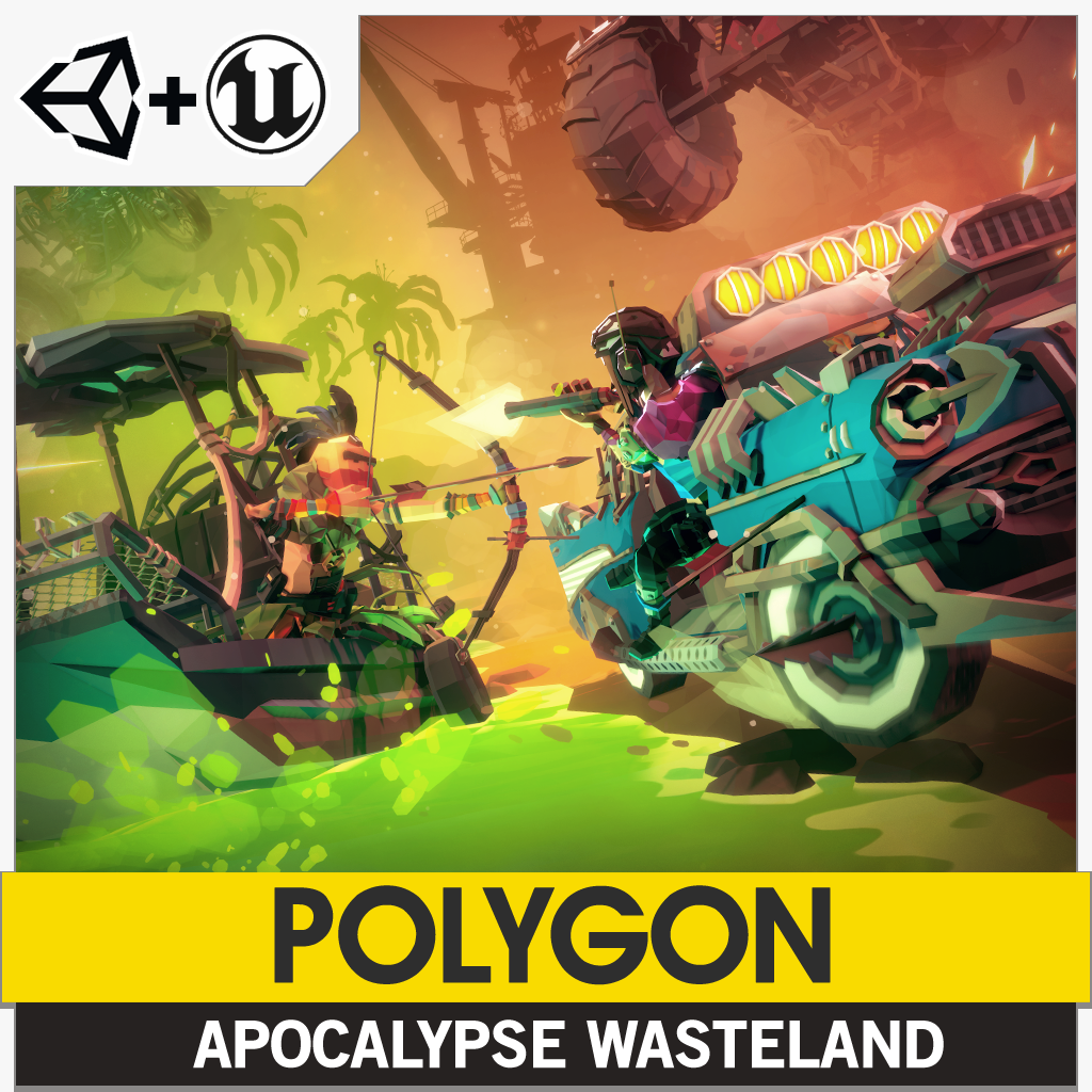 POLYGON Apocalypse Wasteland asset pack cover for Unreal Engine and Unity