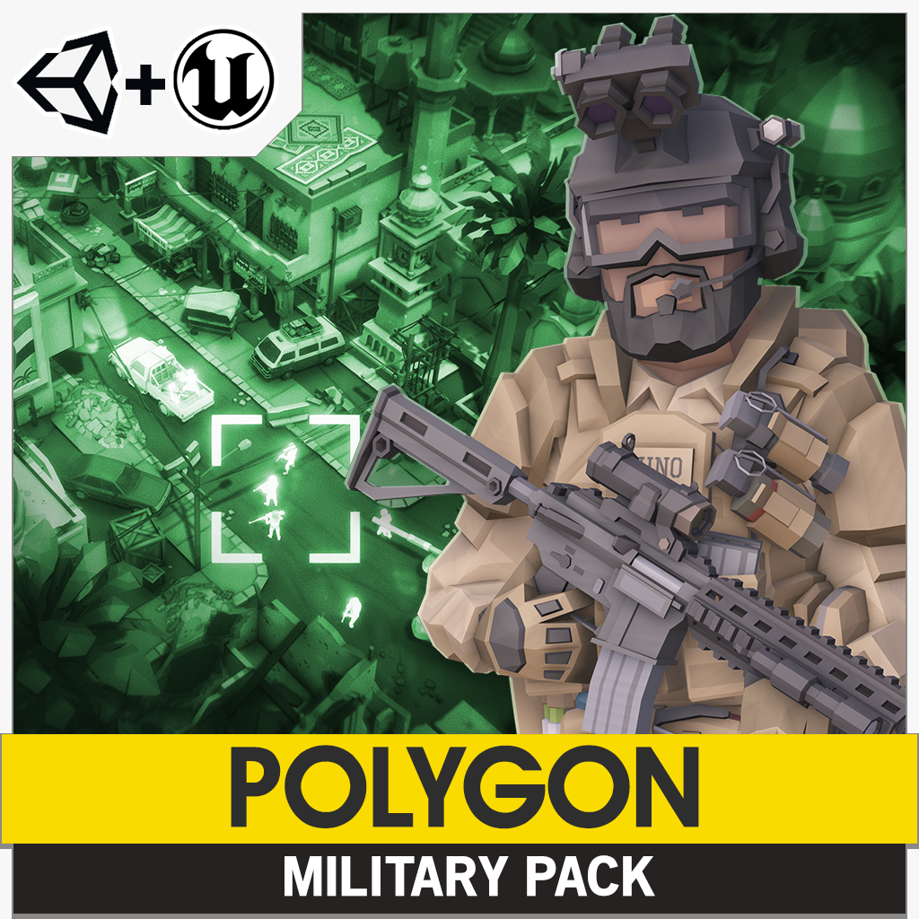 POLYGON - Military Pack - 3D low poly assets for video game developers