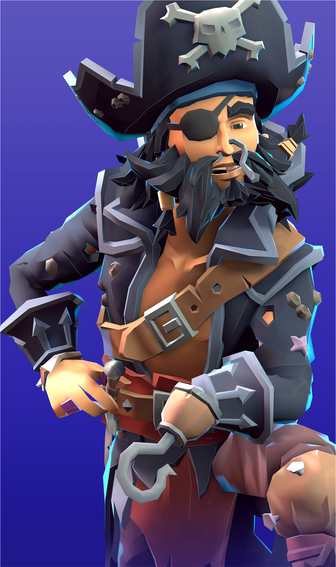 Sidekick pirate captain character