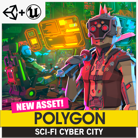 POLYGON - Sci Fi Cyber City - Low Poly 3D Game Assets