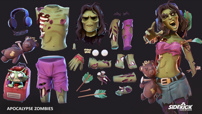 Apocalypse Zombies - Sidekick Modular Characters