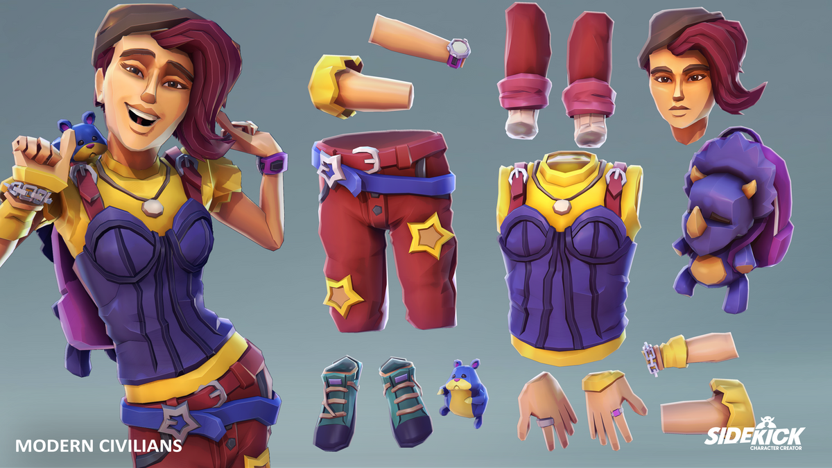 Sidekick | Modern Civilians | Modular 3D Character Pack – Synty Store