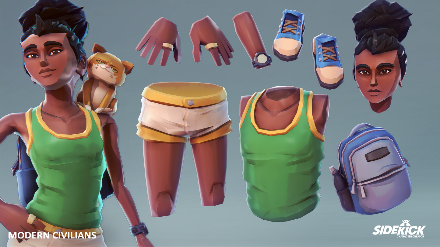 Modern Civilians - Sidekick Modular Characters