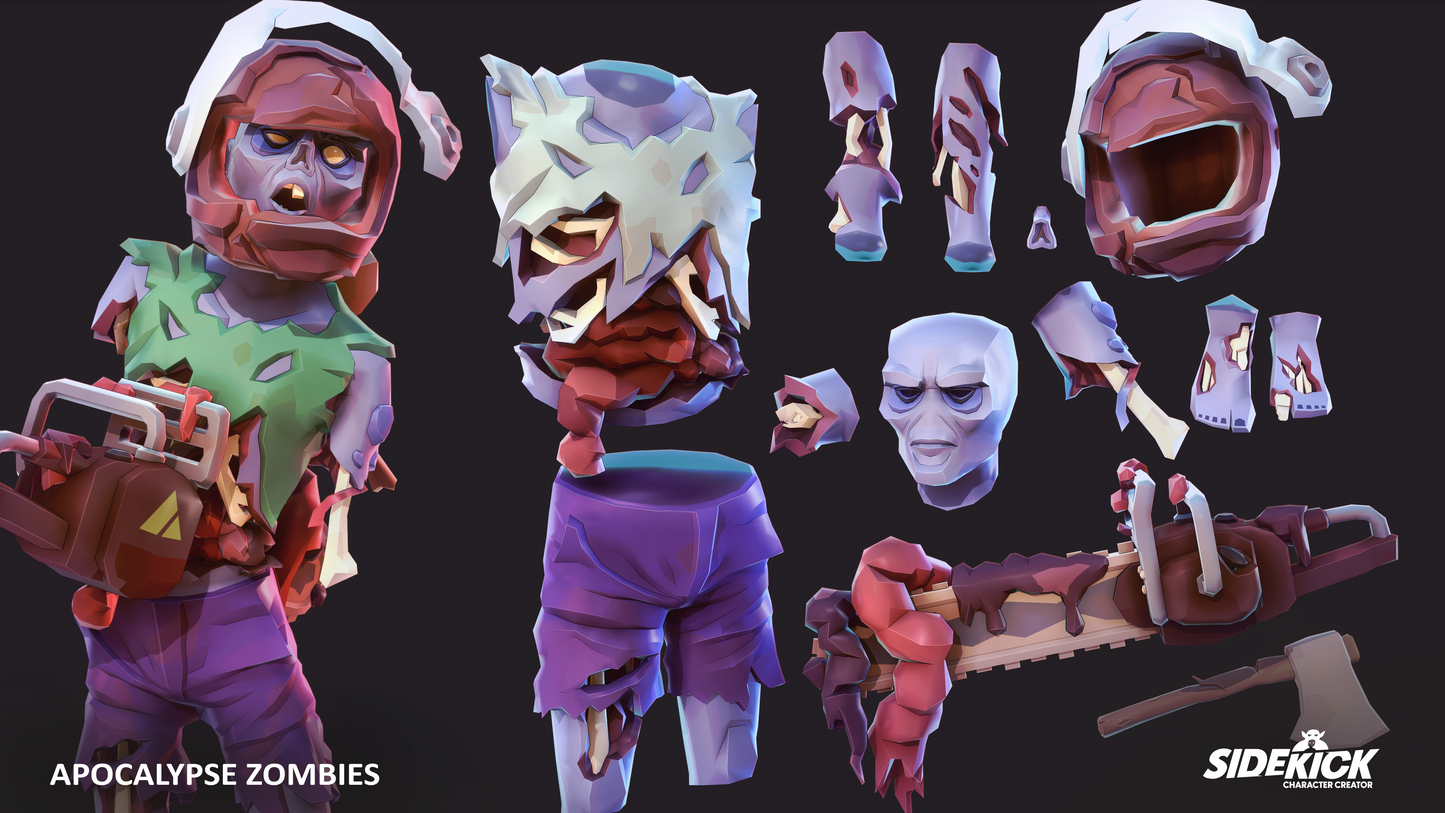 Apocalypse Zombies - Sidekick Modular Characters