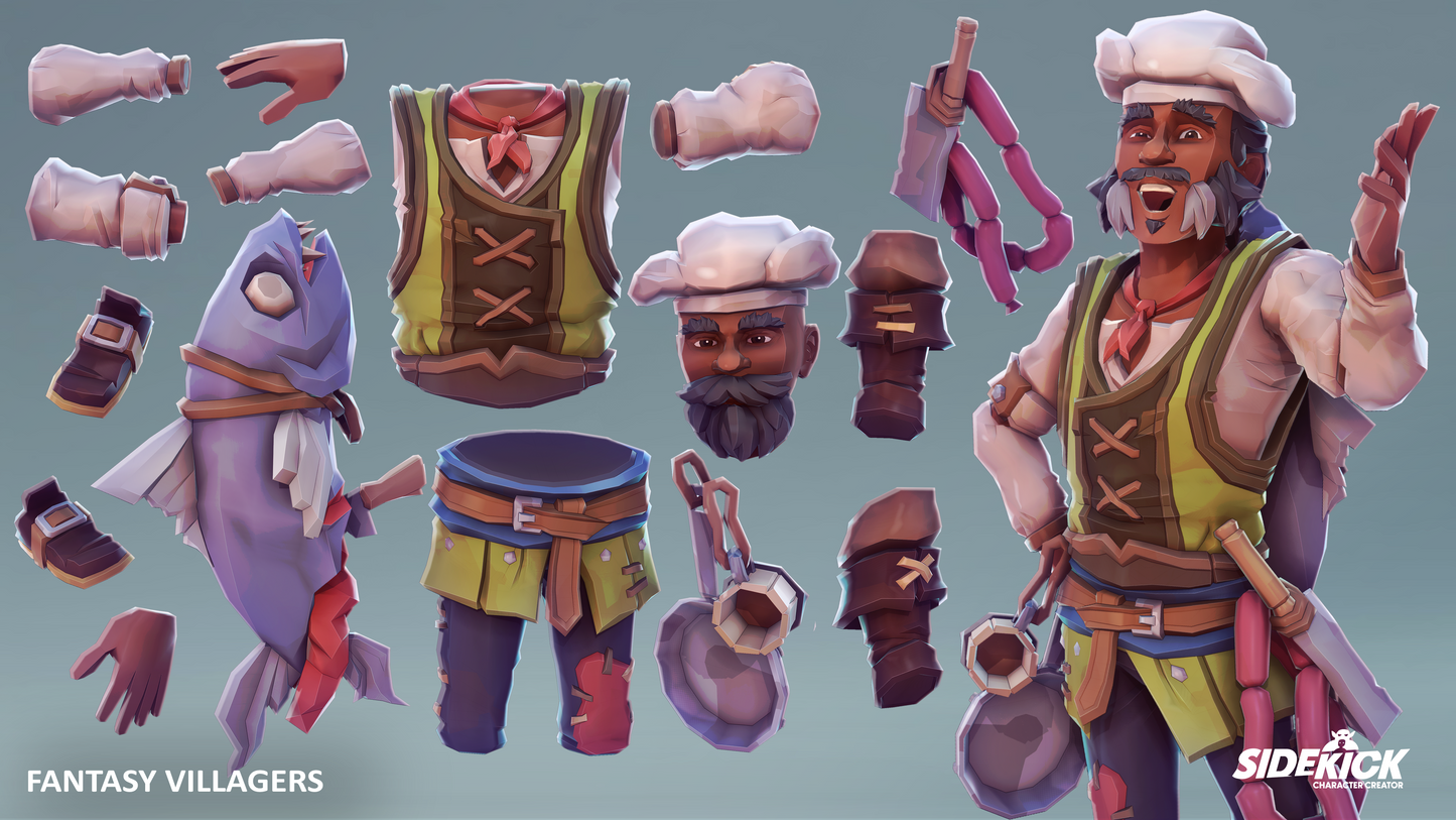 Fantasy Villagers - Sidekick Modular Characters