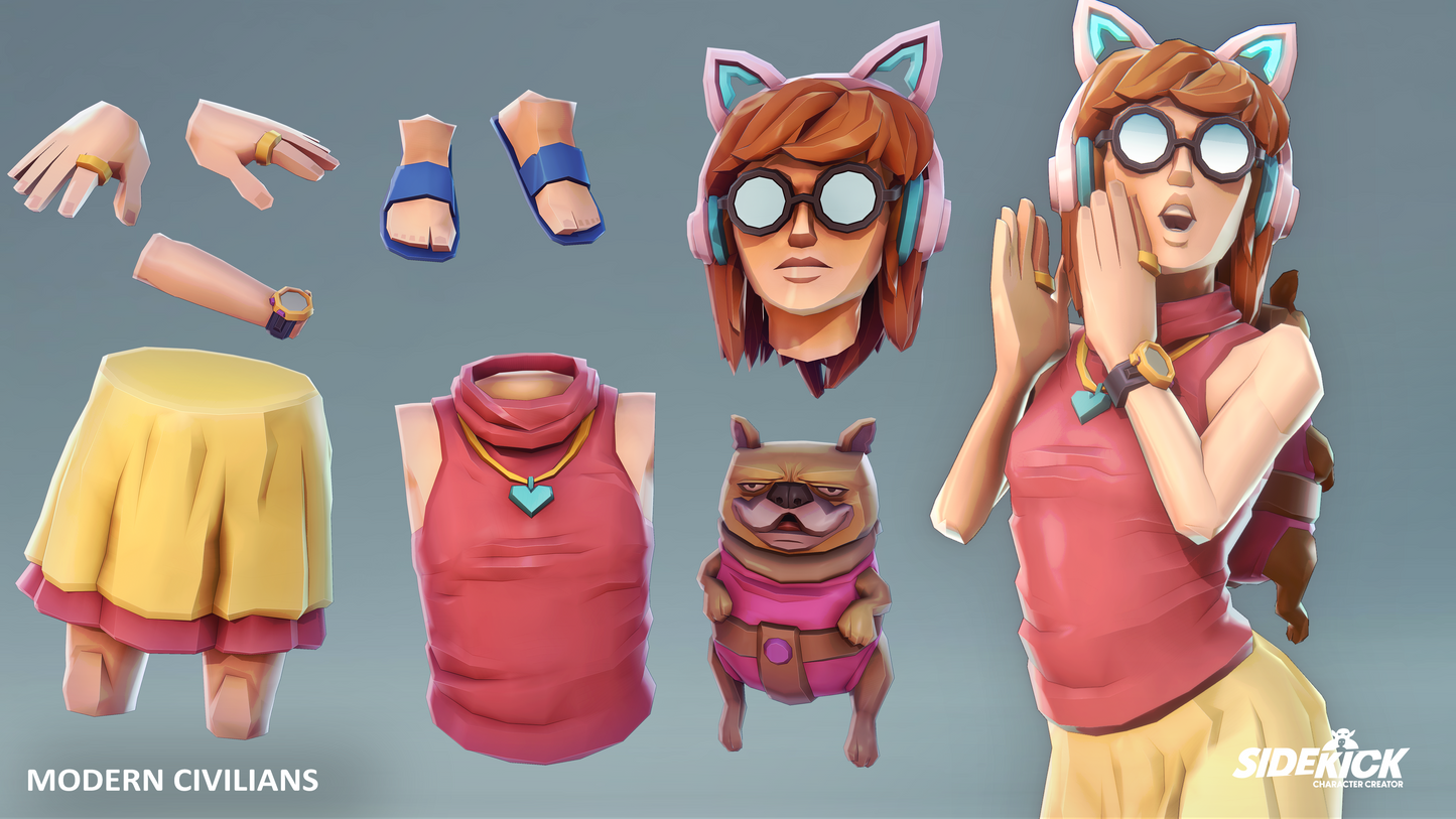 Modern Civilians - Sidekick Modular Characters