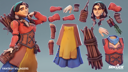 Fantasy Villagers - Sidekick Modular Characters