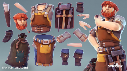 Fantasy Villagers - Sidekick Modular Characters