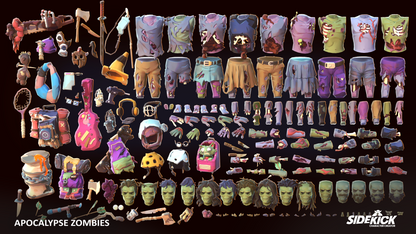 Apocalypse Zombies - Sidekick Modular Characters