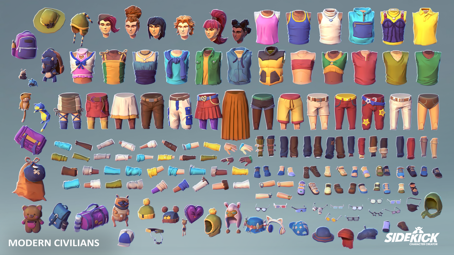 Modern Civilians - Sidekick Modular Characters