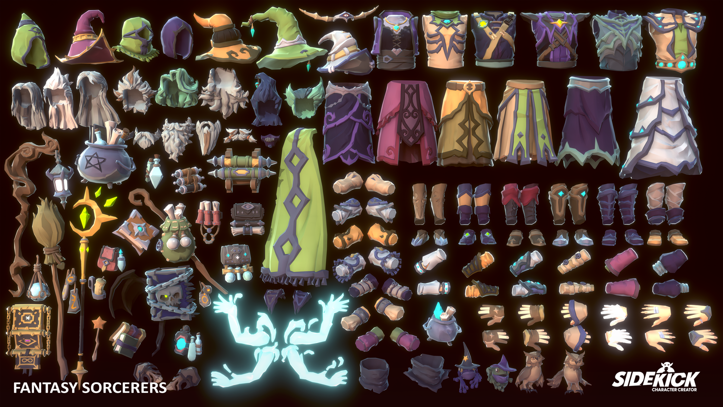 Fantasy Sorcerers - Sidekick Modular Characters