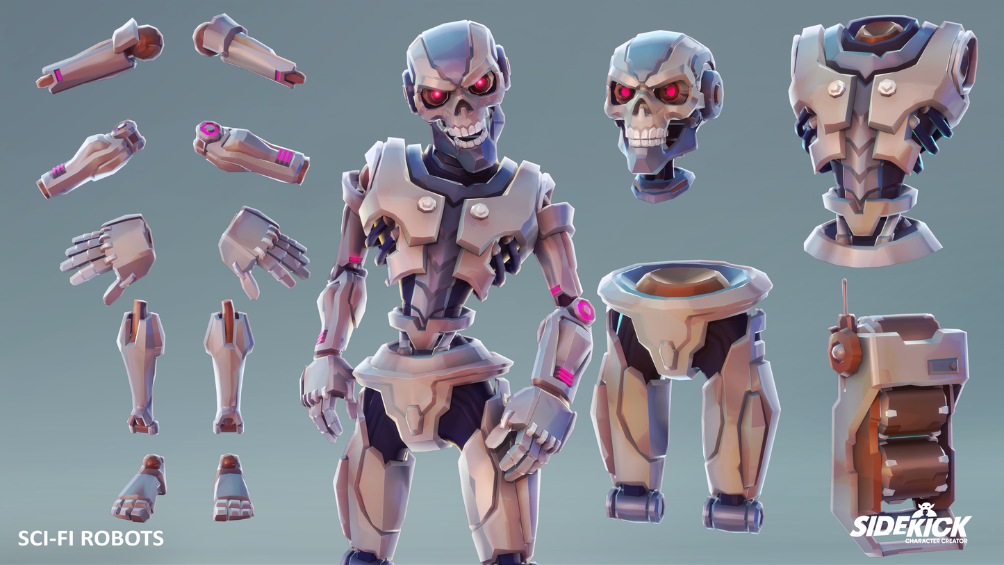 Sci-Fi Robots - Sidekick Modular Characters