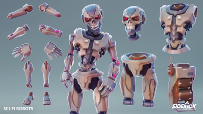 Sci-Fi Robots - Sidekick Modular Characters