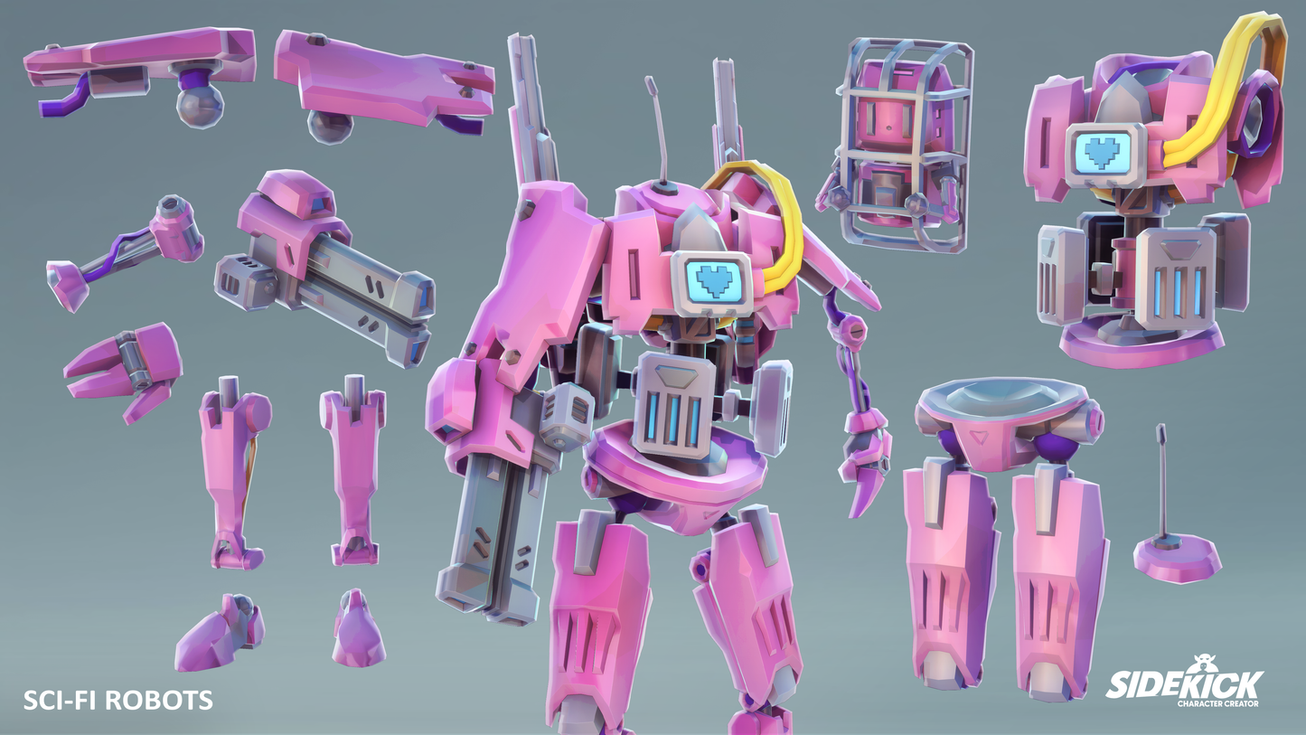 Sci-Fi Robots - Sidekick Modular Characters