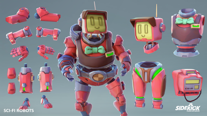 Sci-Fi Robots - Sidekick Modular Characters