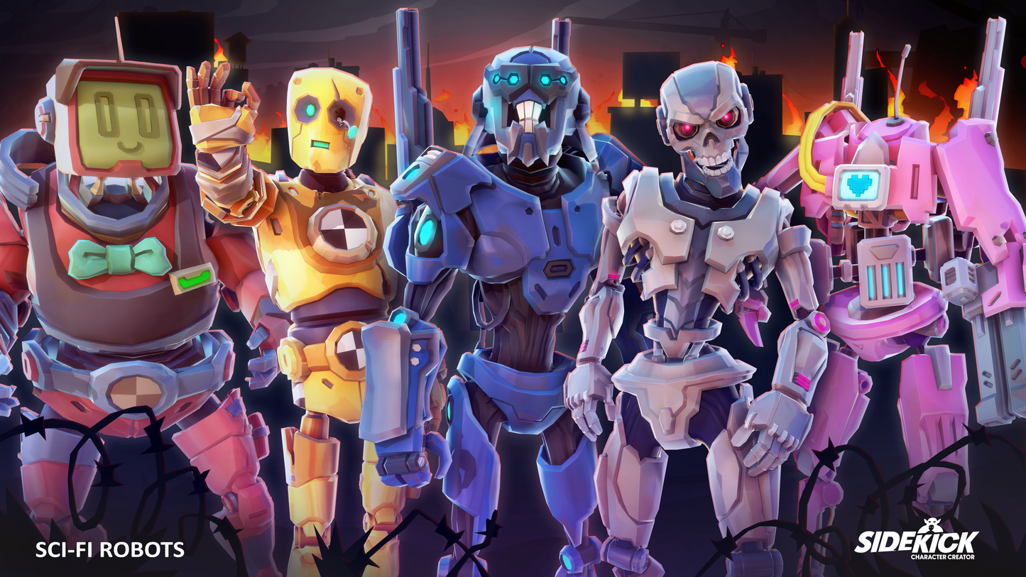 Sci-Fi Robots - Sidekick Modular Characters