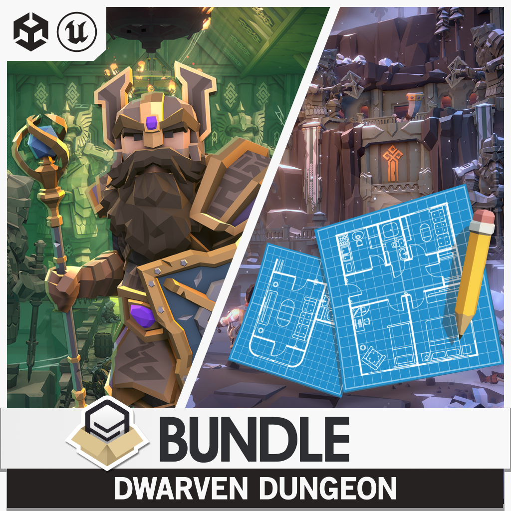POLYGON - Dungeon Realms and Dwarven Dungeon Map Bundle