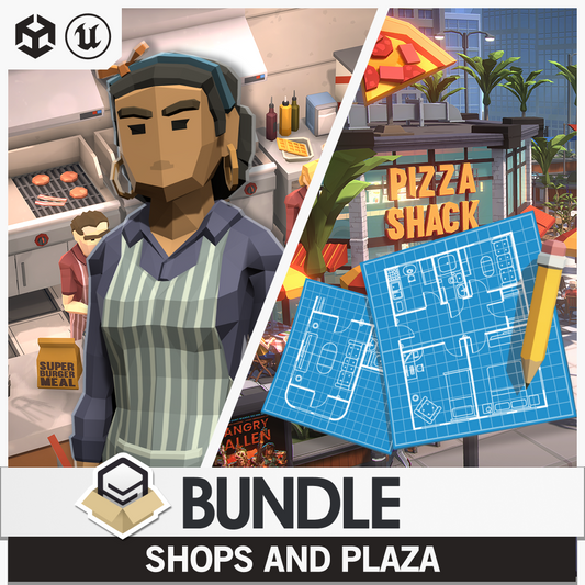 POLYGON - Shops Pack and Shopping Plaza Map Bundle