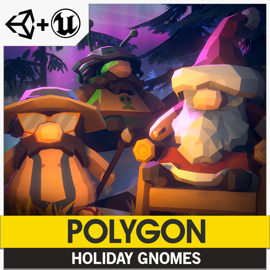 POLYGON Holiday Gnomes assets for Unity and Unreal Engine game development