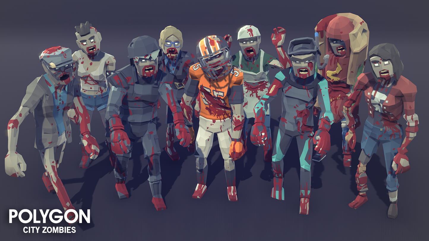 City Zombies Pack by Synty Studios for indie game developers