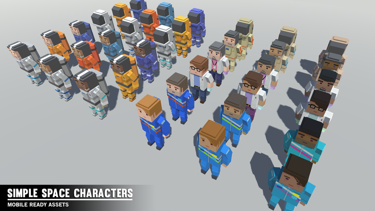 Character Space Map SIMPLE | Space Characters | Cartoon 3D Asset Pack – Synty Store