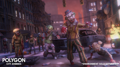 POLYGON - City Zombies Pack - Synty Studios - Unity and Unreal 3D low poly assets