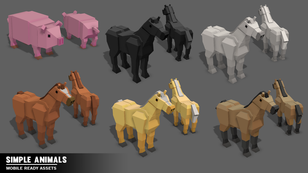 SIMPLE | Farm Animals | Cartoon 3D Asset Pack – Synty Store