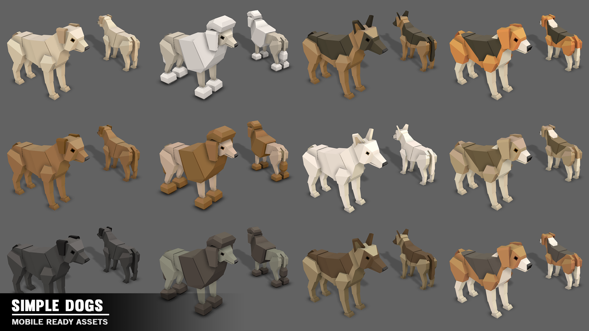Simple Dog Model SIMPLE | Dogs | Cartoon Animals 3D Asset Pack – Synty Store