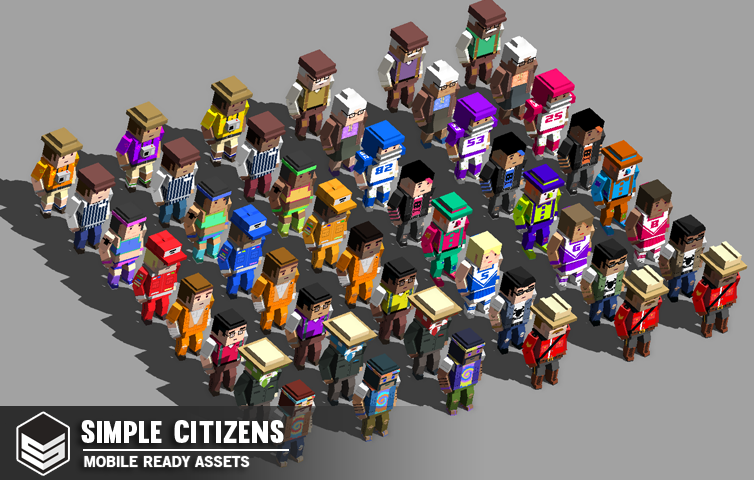 Simple Citizens Cartoon Characters | Find the Unity Asset in Store ...