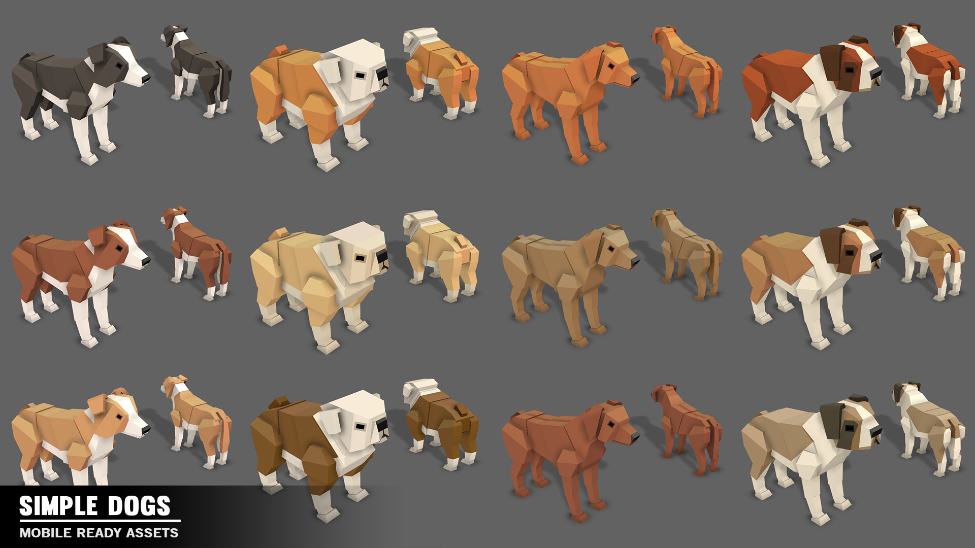 Simple Dog Model SIMPLE | Dogs | Cartoon Animals 3D Asset Pack – Synty Store