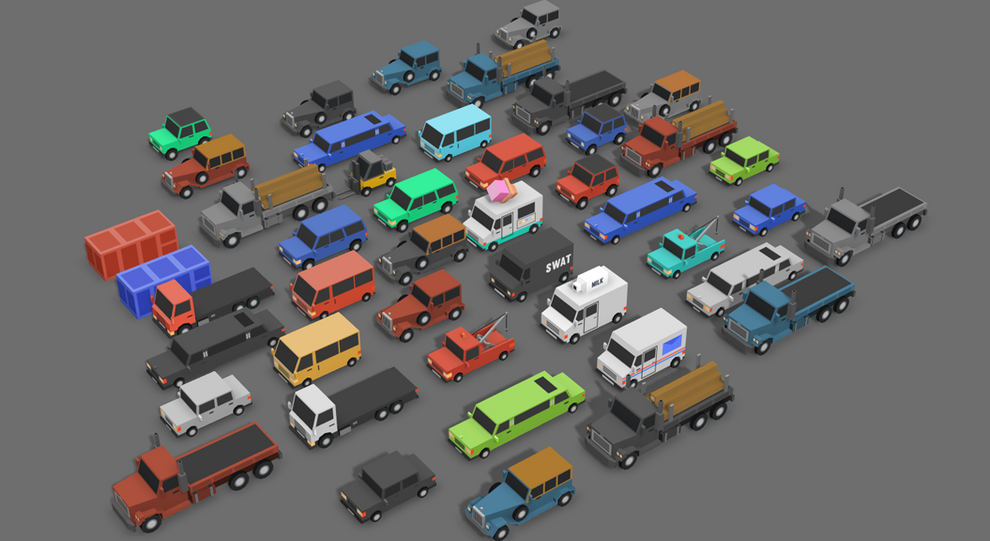 SIMPLE | Cars | Cartoon Vehicles 3D Asset Pack – Synty Store