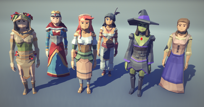 3D low poly assets for fantasy video game development