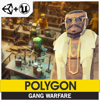 POLYGON - Gang Warfare Pack - Synty Studios - Unity and Unreal 3D low poly assets for game development