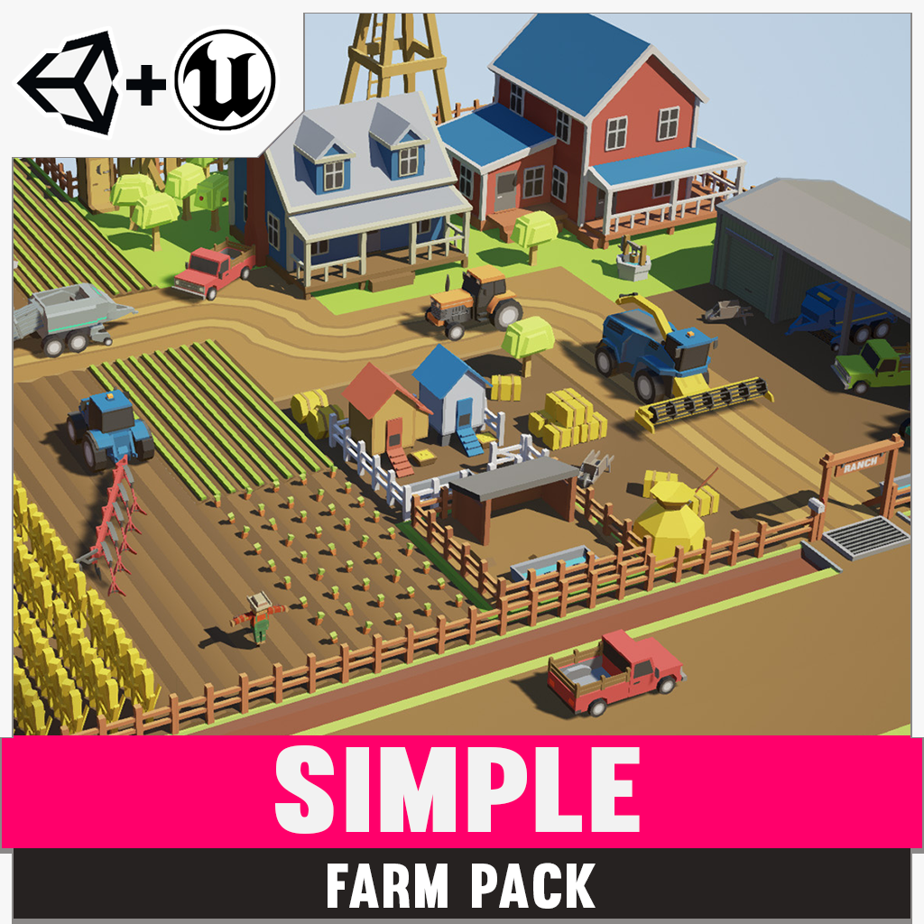 Simple Farm - Cartoon Assets - Synty Studios - Unity and Unreal 3D low poly assets for game development