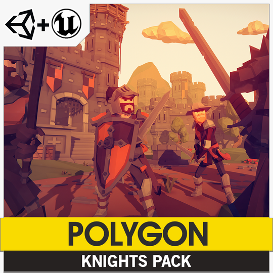 POLYGON Knights Pack for Unity and Unreal 3D low poly asset game development