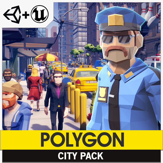 POLYGON City Pack for Unity and Unreal 3D game development