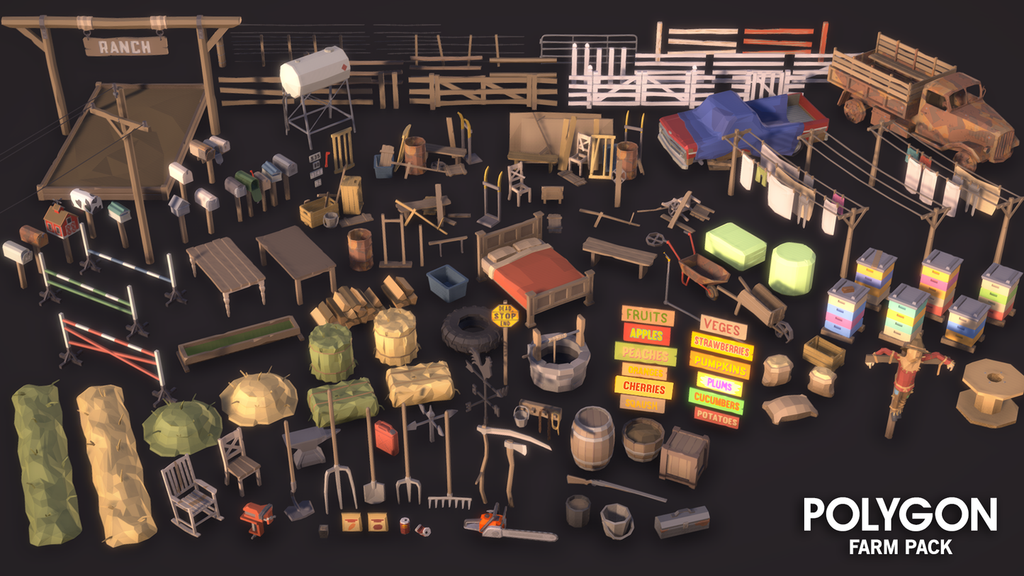 POLYGON - Farm Pack - Synty Studios - Unity and Unreal 3D low poly assets for game development