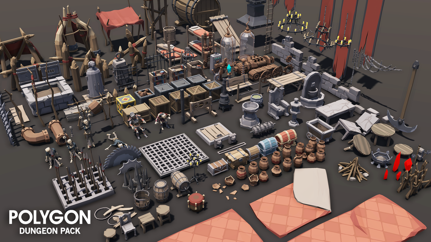 POLYGON - Dungeon Pack - Synty Studios - Unity and Unreal 3D low poly assets for game development