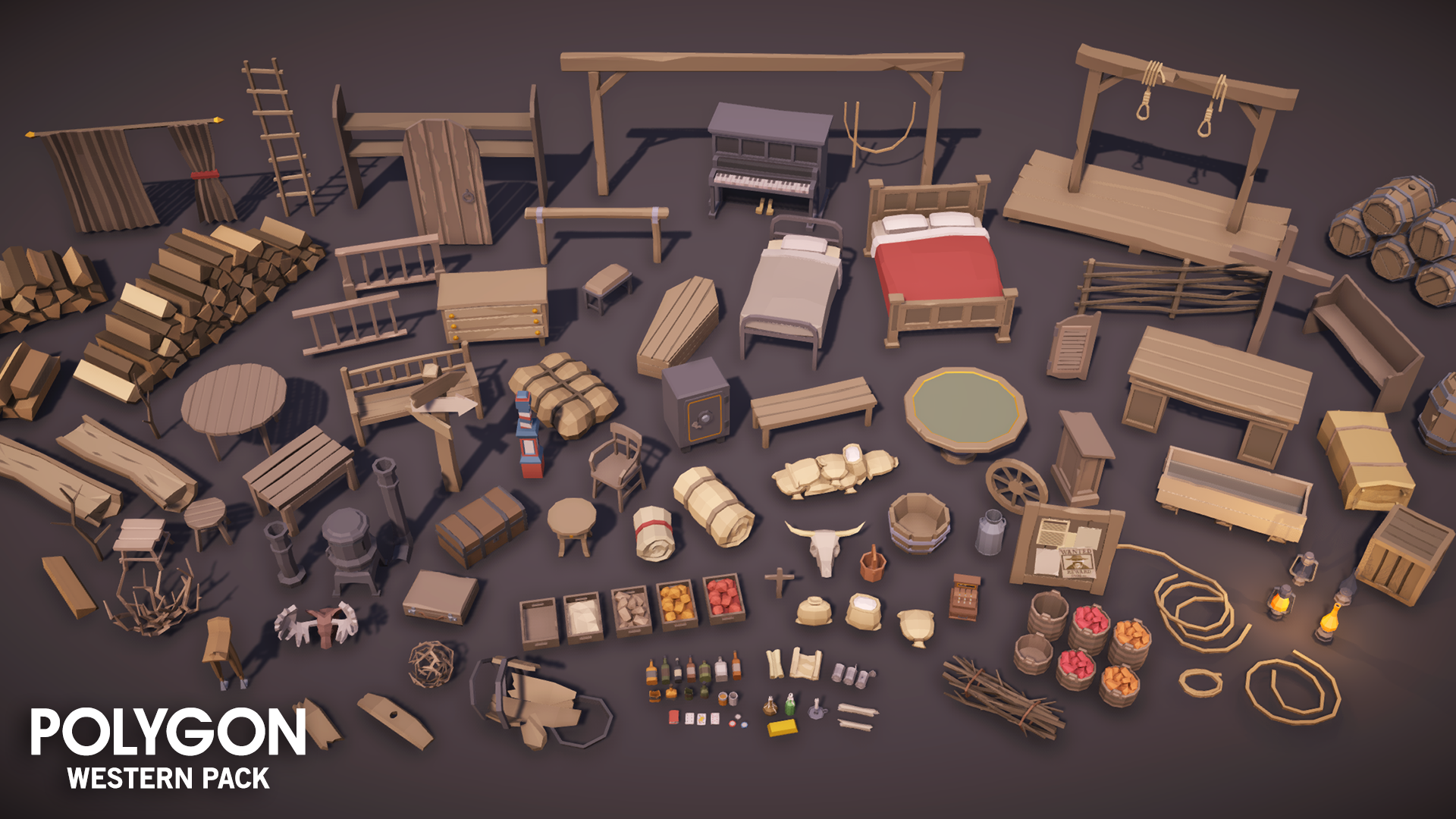 Les pack. Low Poly вестерн 3d. Polygon Western Pack. Polygon игра магазин оружия. Low Poly одежда вестерн 3d.