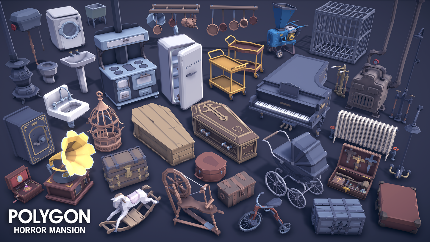 POLYGON - Horror Mansion low poly 3D asset pack