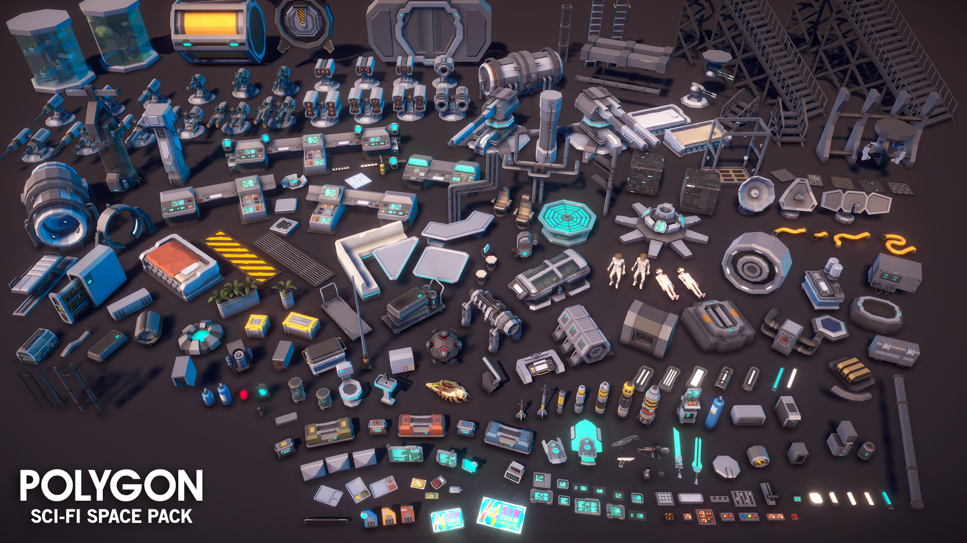 POLYGON - Sci-Fi Space Pack - Synty Studios - Unity and Unreal 3D low poly assets for game development