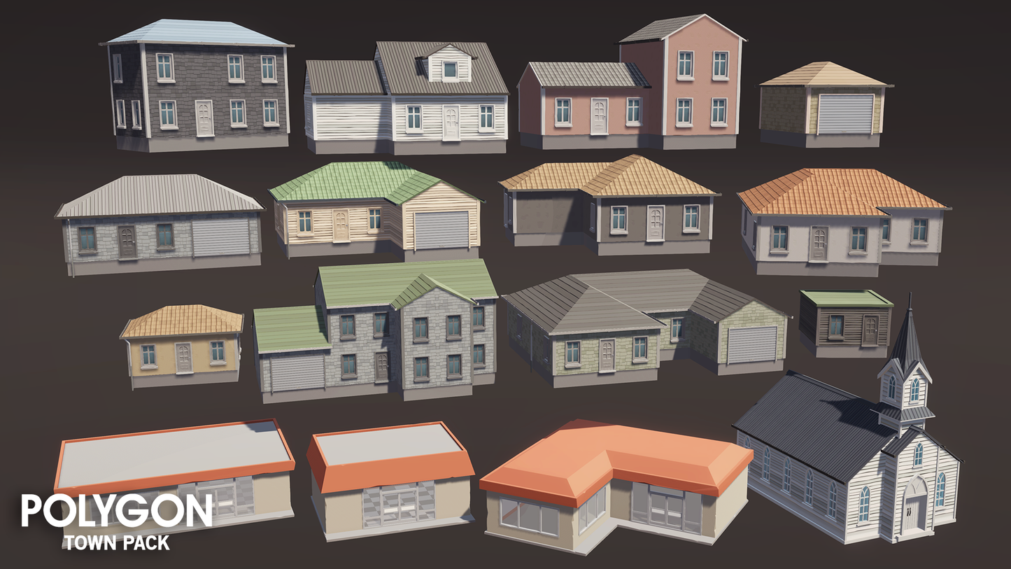 POLYGON - Town Pack - Synty Studios - Unity and Unreal 3D low poly assets for game development