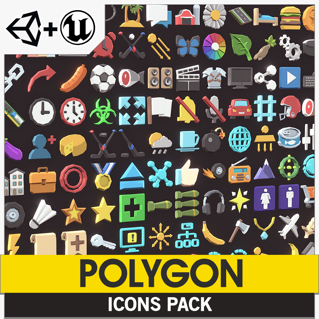 Polygon Icons 3D Asset Pack