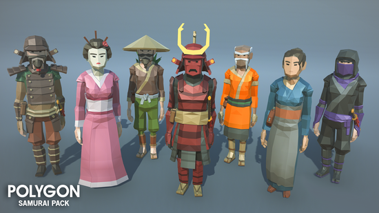 POLYGON | Samurai Game Pack Assets | Find the Unity Asset in Store ...