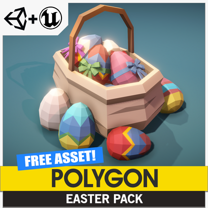 Free 3D low poly pack for Easter