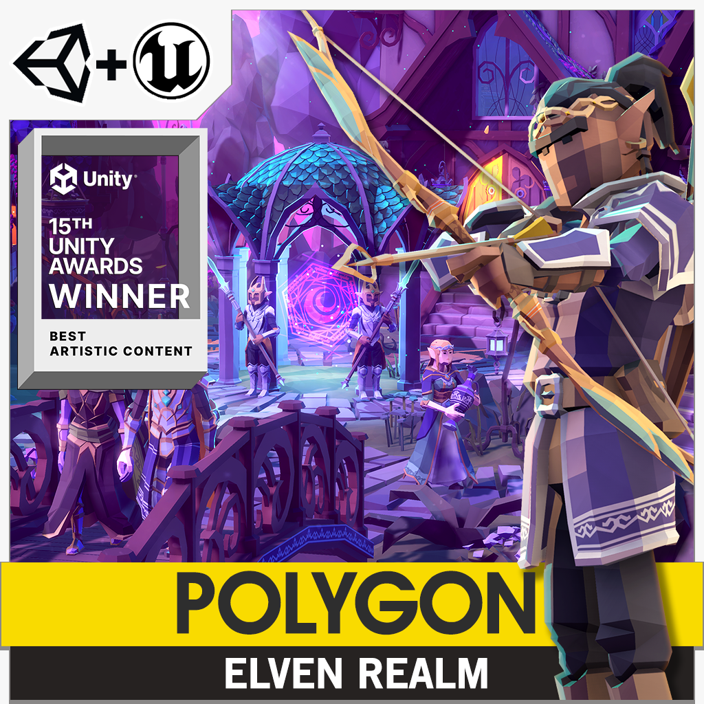 Elven Realm 3D low poly asset pack by Synty Studios