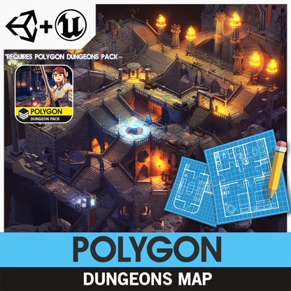 POLYGON - Dungeons Map - Synty Studios - Unity and Unreal 3D low poly assets for game development