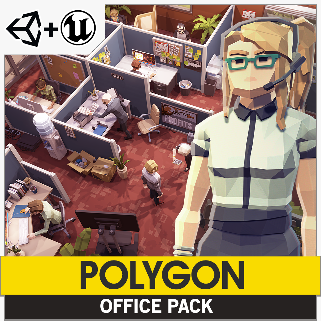 POLYGON - Office Pack - 3D low poly assets