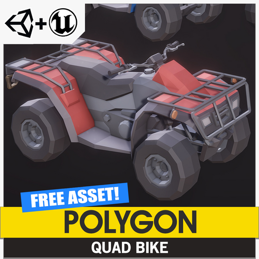 Low poly quad bike 3D asset pack by Synty Studios