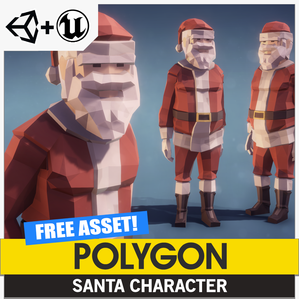 POLYGON Santa 3D Character Asset